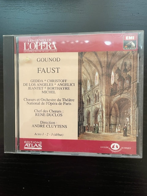 CD Opéra Charles Gounod Faust actes 1 et 2, début de l'acte 3