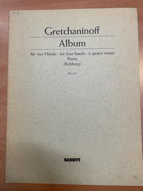 Gretchaninoff Gouttelettes de rosée opus 127a partition piano