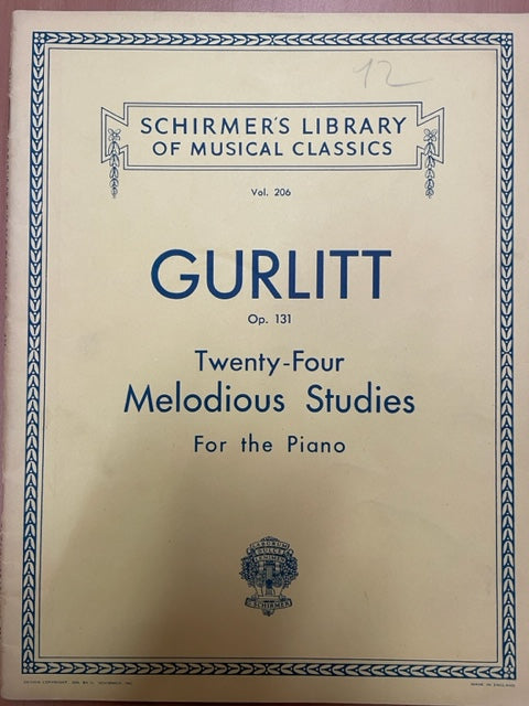 Cornelius Gurlitt 24 melodious studies, opus 131 partition piano