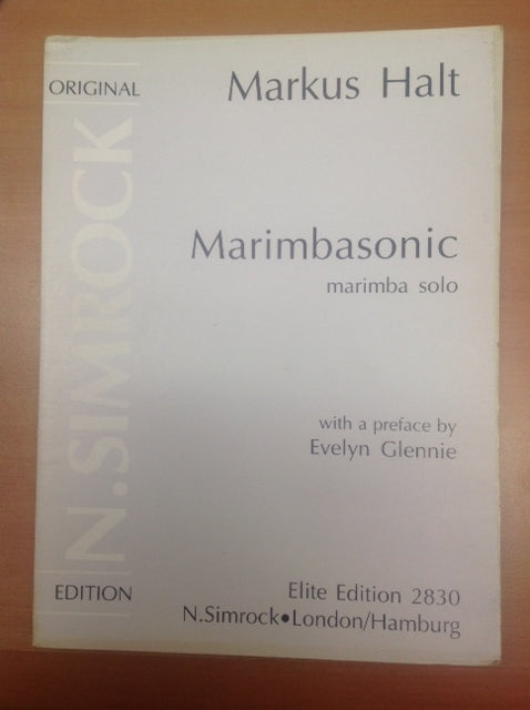 Markus Halt Marimbasonic partition pour Marimba