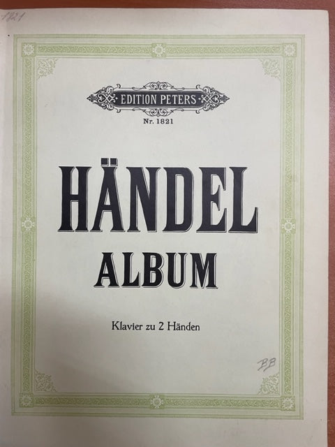 Händel Album partition piano