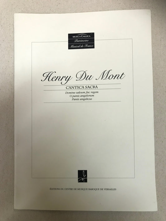 Henry Du Mont Cantica Sacra, partition pour choeur