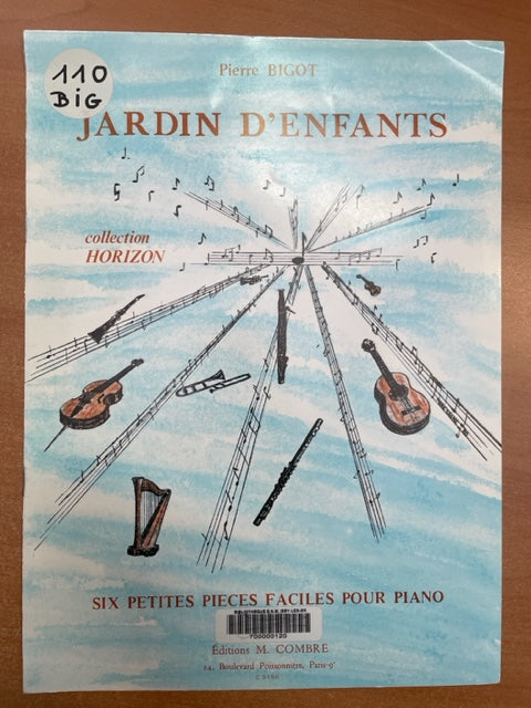 Pierre Bigot Jardin d'enfants partition piano