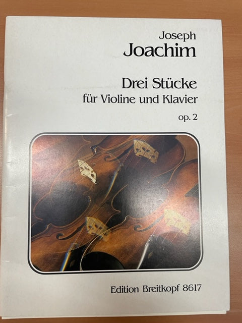 Joachim Joseph Drei Stücke op. 2 partition pour violon et piano