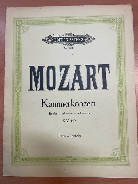 Mozart W.A. Concert de chambre en mib majeur - KV 449 partition pour 2 pianos