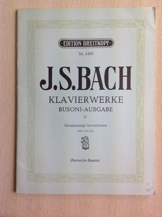 J.S Bach Klavierwerke Busoni-Ausgabe band 5