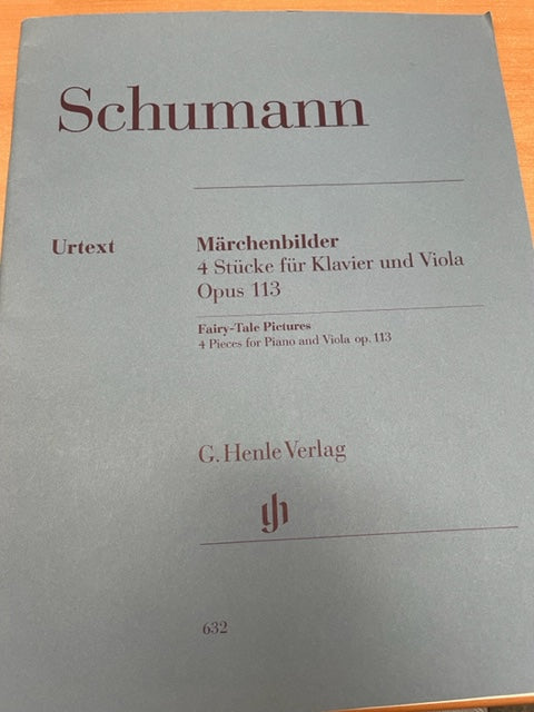 Robert Schumann Marchenbilder pièces partition pour piano et alto