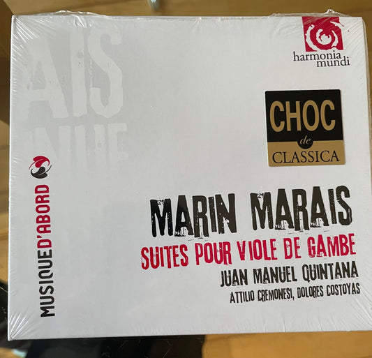 CD Marin Marais Suites pour viole de Gambe et basse continue de Juan Manuel Quintana