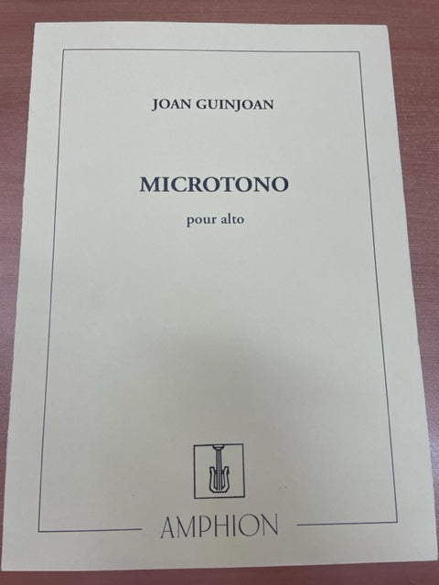 Joan Guinjoan	Microtono partition pour alto