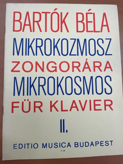 BARTOK Bela	Mikrokosmos vol 2 partition piano