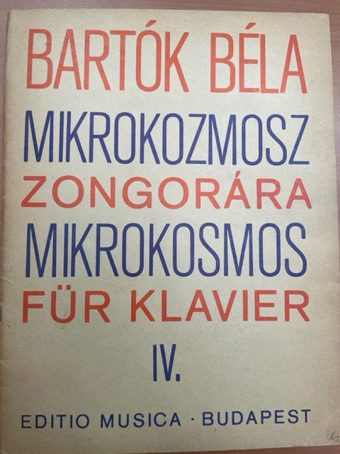 BARTOK Bela	Mikrokosmos vol 4 partition piano