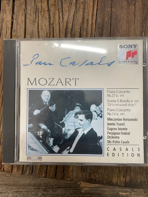 Cd Mozart piano concerto n° 27 14 Scene et rondo K505 collection Pablo Casals