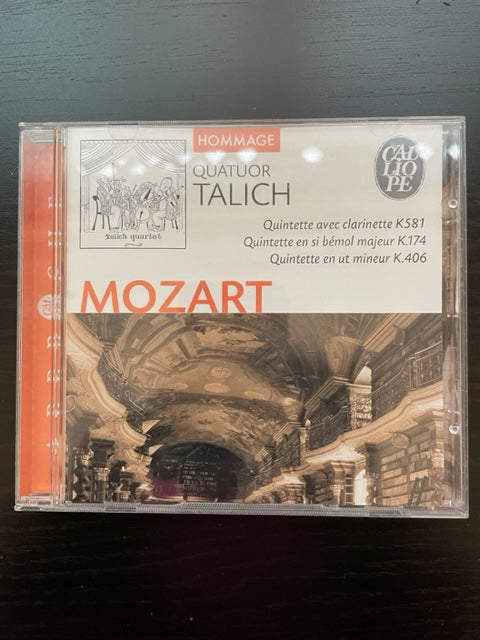 CD Homage Quatuor Talich Mozart Quintettes avec clarinette