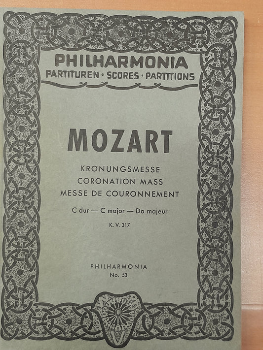 Mozart Messe de couronnement en do majeur KV317 conducteur de poche