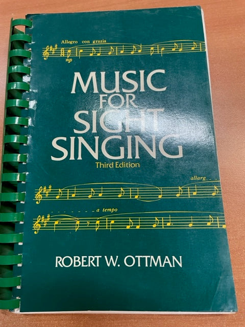 Robert Ottman Music for sight singing 3e édition formation musicale