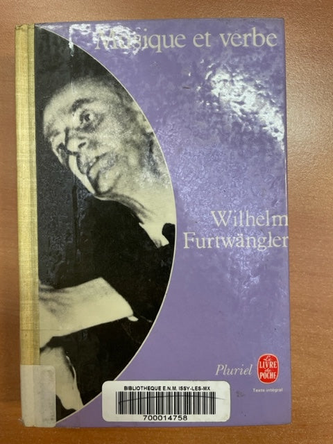 Musique et Verbe Livre de Furtwaengler Wilhelm