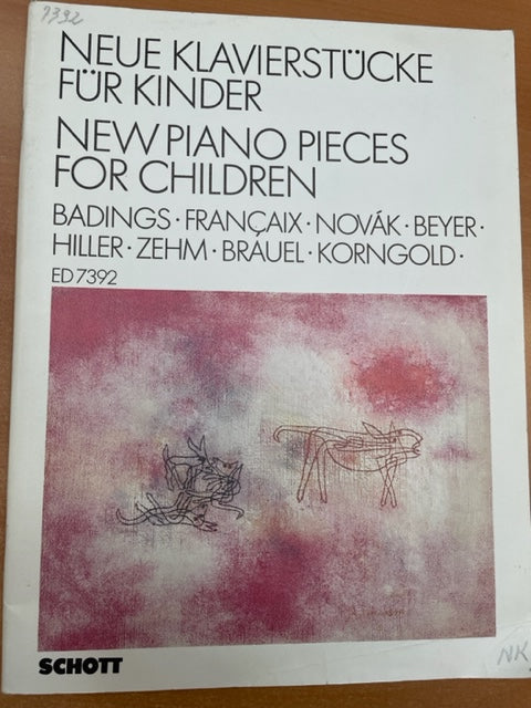 Partition New piano pieces for children recueil aux éditions Schott