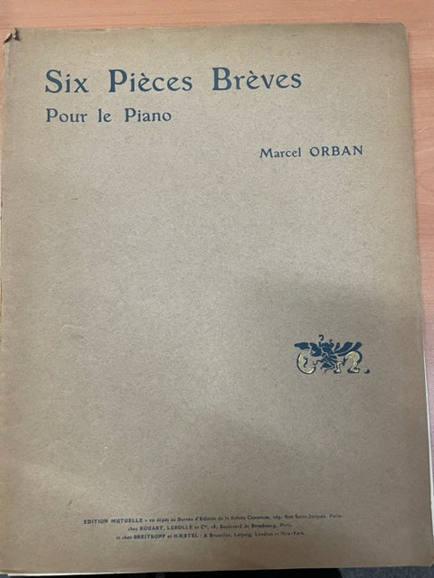 Orban Marcel Six pièces brèves partition piano