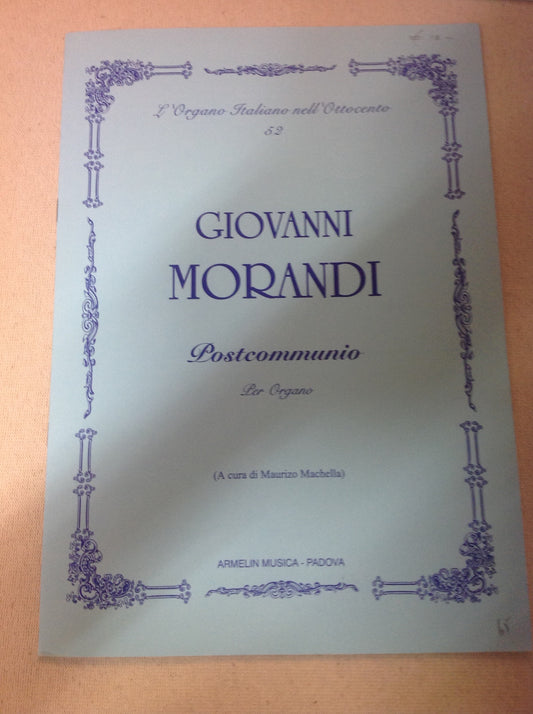 Giovanni Morandi Postcommunio partition pour orgue