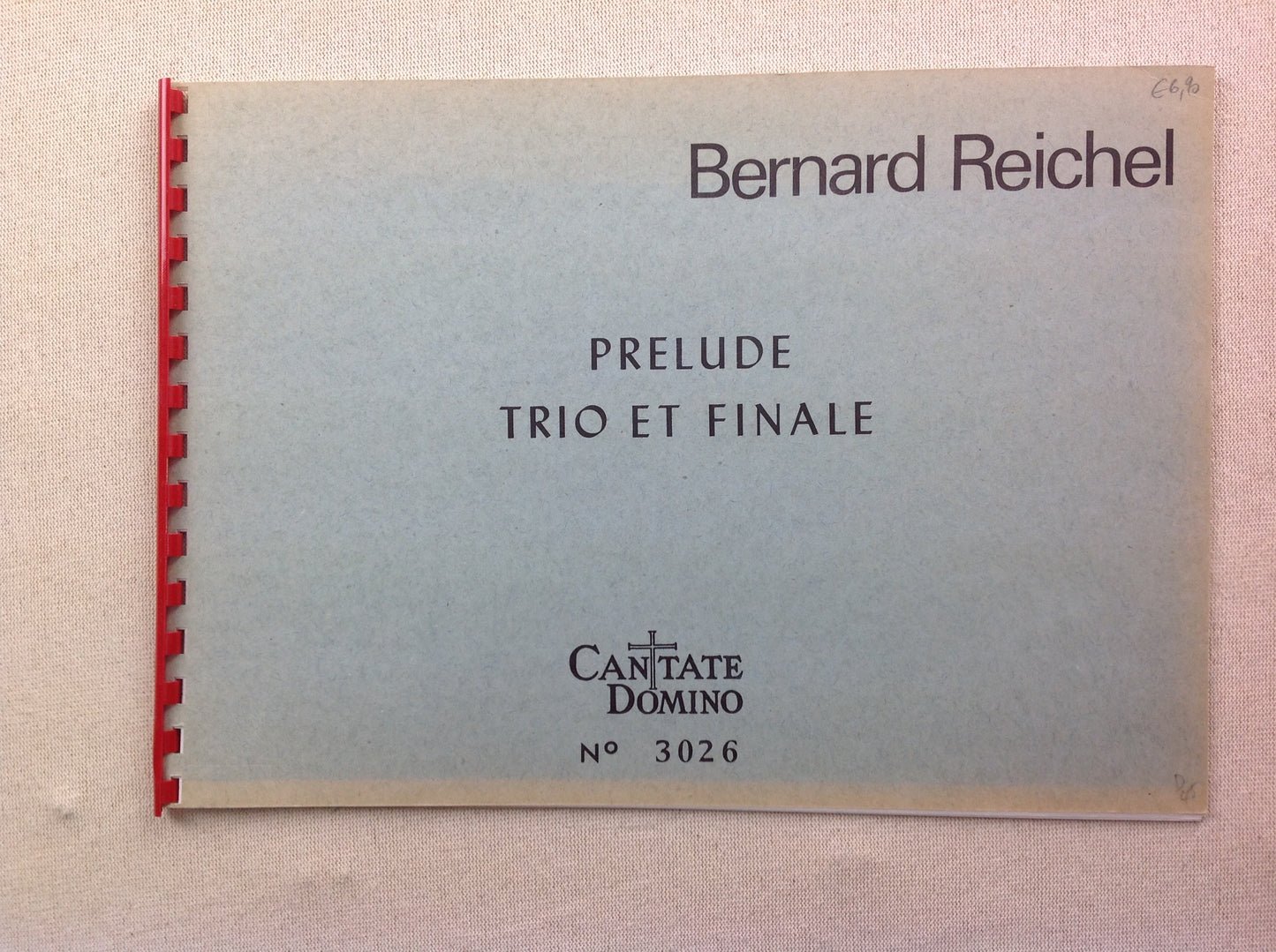 Bernard Reichel Prelude trio et finale partition pour orgue