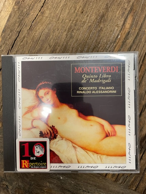 CD Monteverdi Quinto Libro de Madrigali