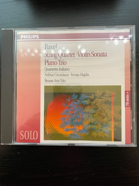 CD Maurice Ravel String quartet in F, Piano trio in A minor, Violin sonata in G