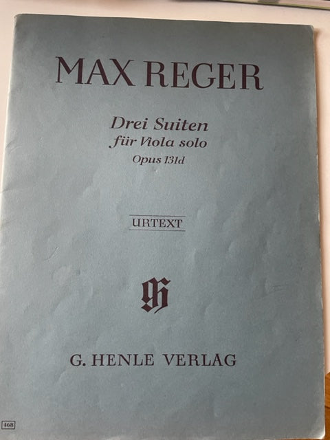 Max Reger 3 Suites opus 131d partition pour alto seul