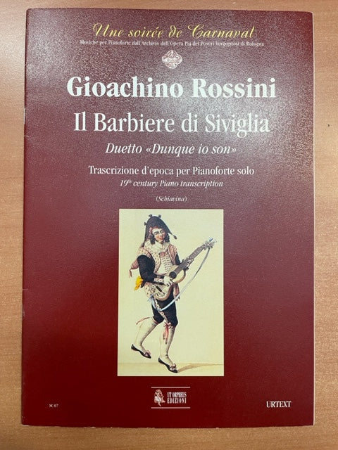 Rossini Duetto "Dunque io son" Barbier de Séville transcrizione d'epoca per pianoforte solo