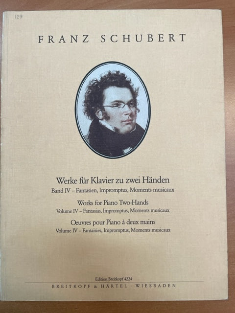 SCHUBERT Franz : Werke für Klavier vol IV: Fantaisies, Impromptus, Moments musicaux