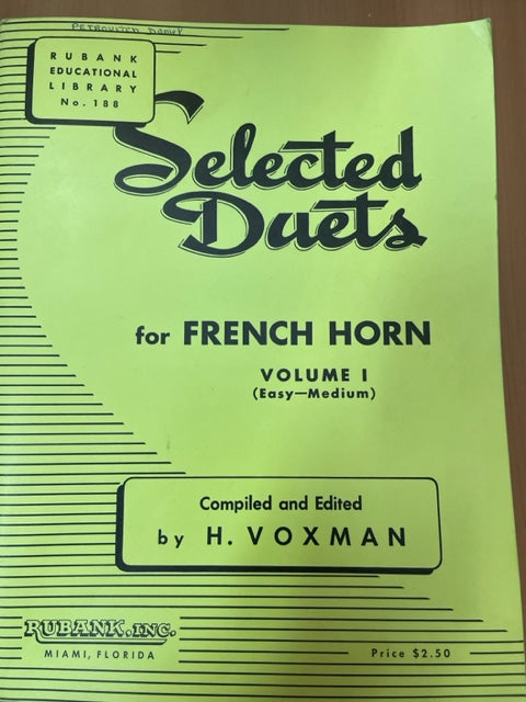 Selected duets for French Horn vol 1 (easy - medium)