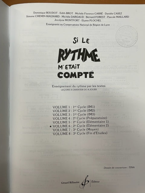 Si le rythme m’était compté volume 6