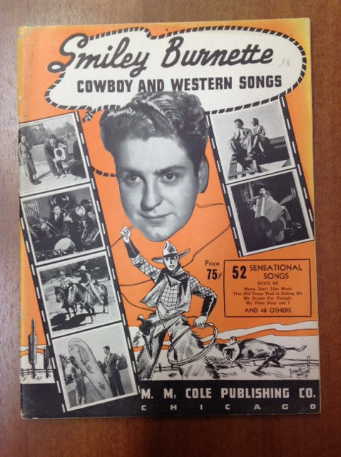 Smiley Burnette Cowboy and western songs partition pour chant et piano