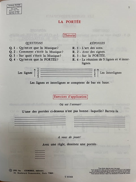 Théorie musicale appliquée partition de Mériot M etHolstein JP