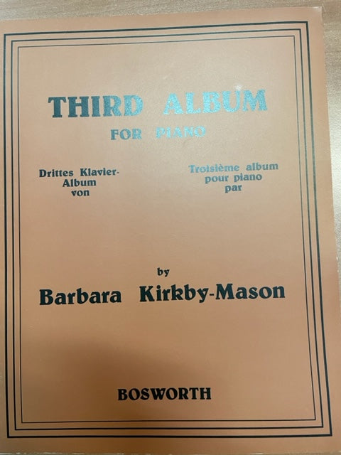 Kirkby-Mason B. Troisièmes album partition piano