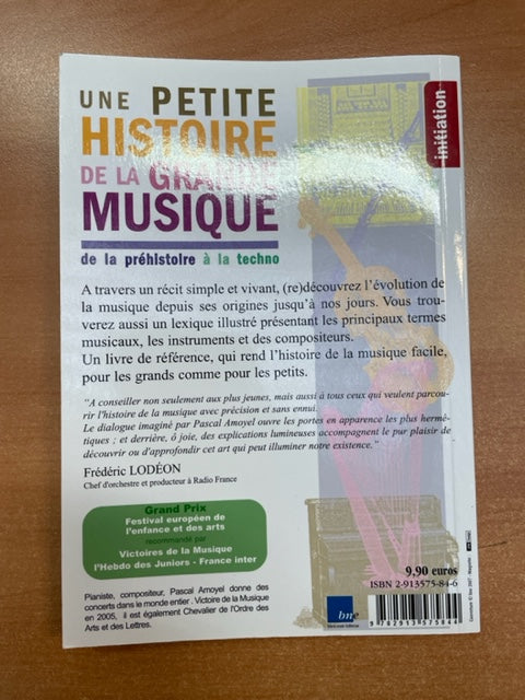 Livre d'Amoyel Pascal Une petite histoire de la grande musique - De la préhistoire à la techno