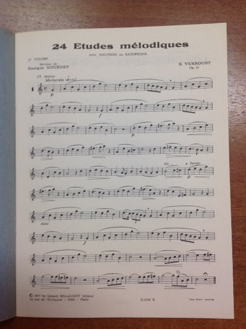 Stanislas Verroust 24 Etudes Mélodiques pour hautbois