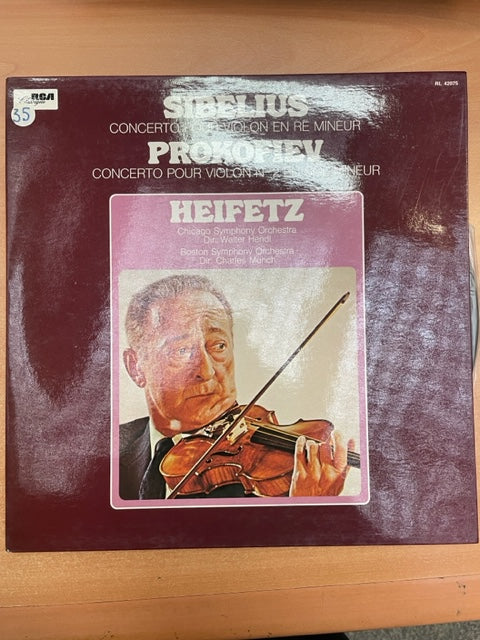 Vinyle Jascha Heifetz Sibelius Concerto en ré mineur - Prokofiev Concerto n° 2 en sol mineur