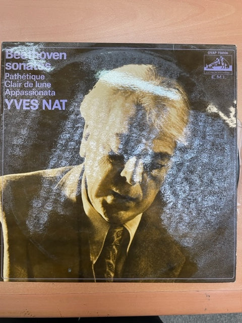 Vinyle Yves Nat au piano Beethoven Sonates opus 8, 14 & 23