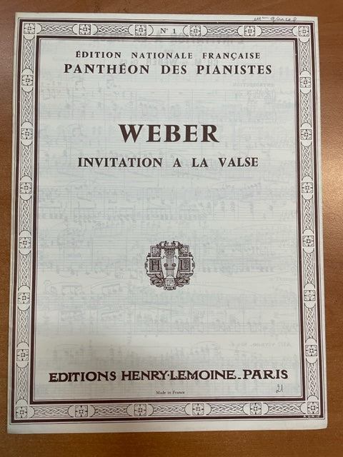 C.M.Weber invitation à la valse partition piano