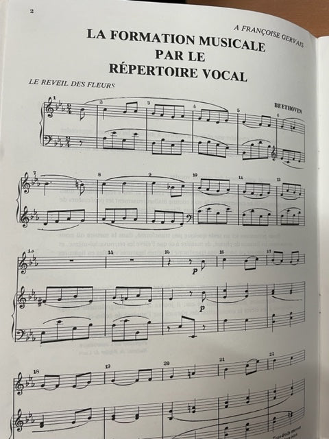 Xavier Givelet La formation musicale par le répertoire vocal volume 1