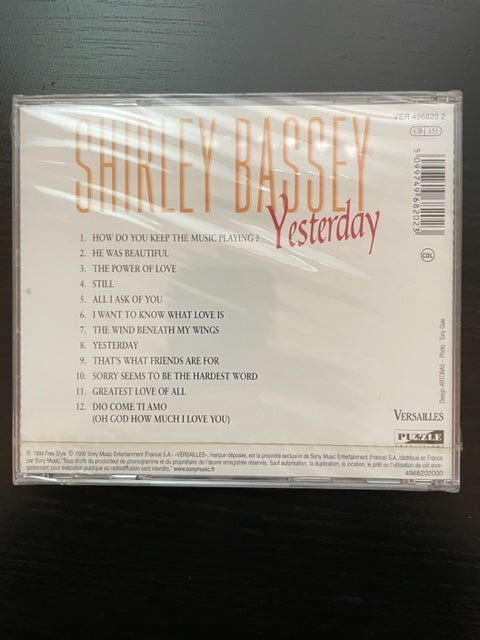 Shirley Bassey CD Yesterday