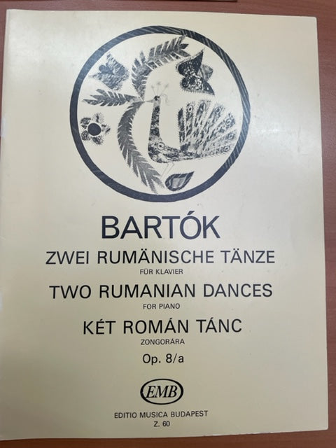 BARTOK Bela	2 rumanian dances op. 8 / a partition piano