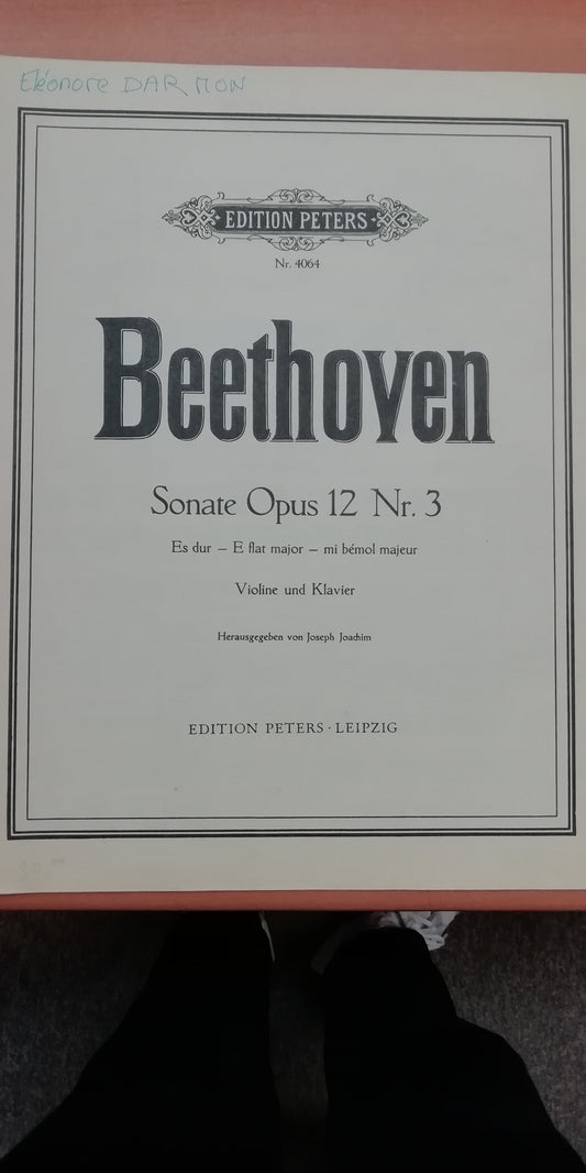 Beethoven Sonate violon et piano opus 12 n° 3 en mi b majeur