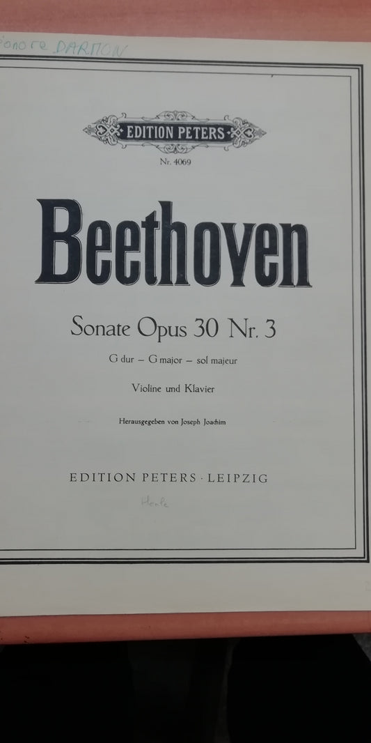 Beethoven Sonate op.30 n°3 en sol majeur pour violon et piano