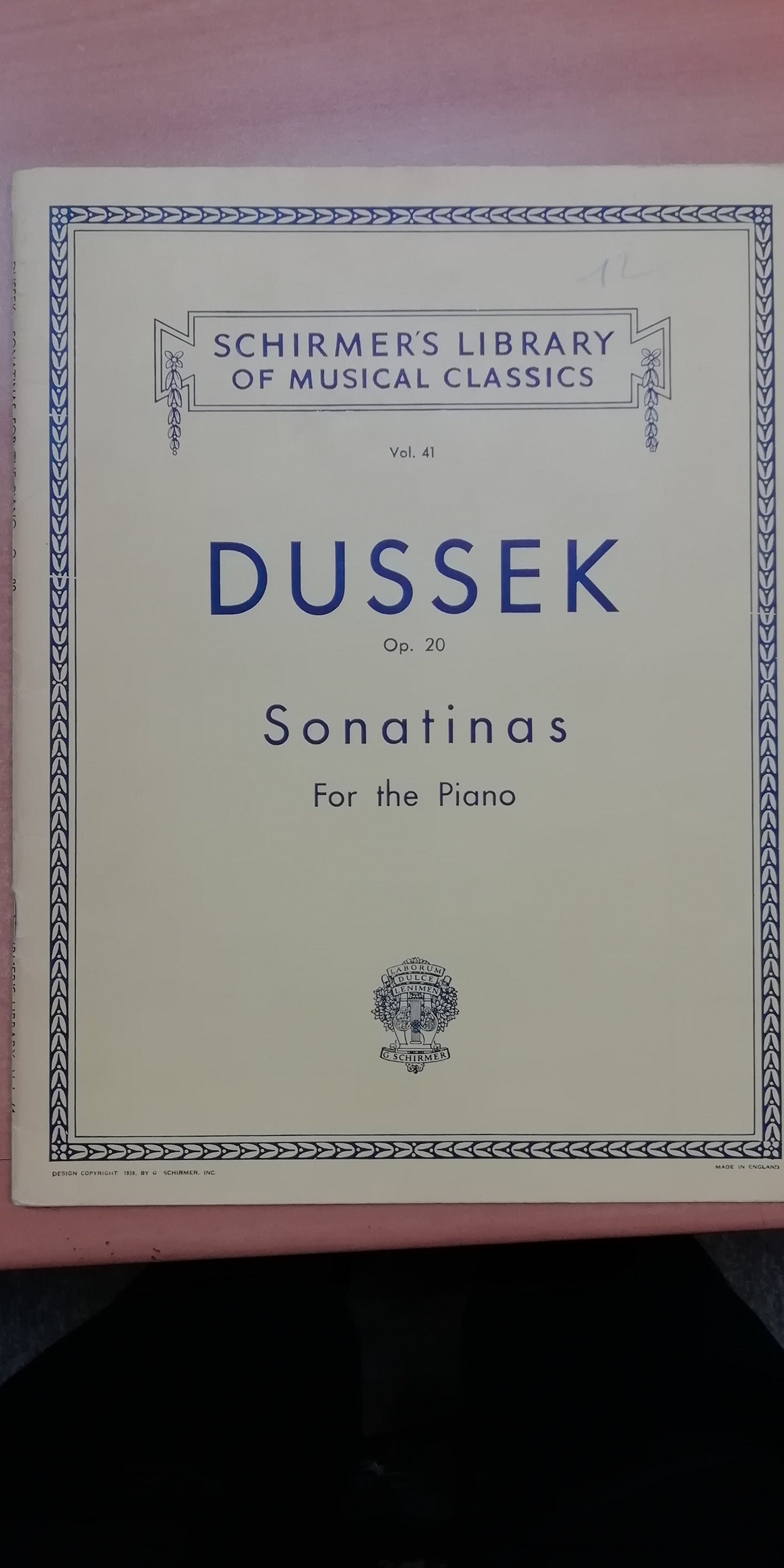 Jean Louis Dussek 6 Sonatinas, Op. 20 partition piano